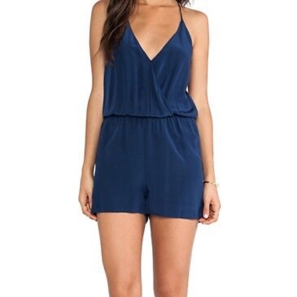 Rory Beca Pants - Rory Beca Teal Silk Drape Romper